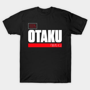 Otaku 100% – Red + White T-Shirt